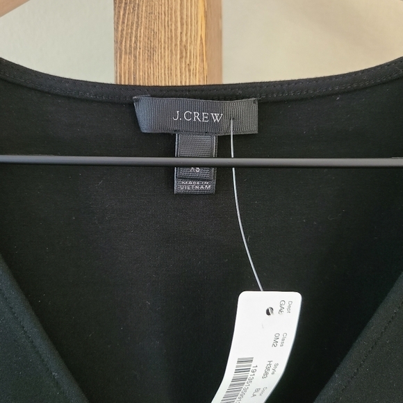 J.Crew Black Peplum Blouse with Velvet Trim (Size XS) NWT - Picture 5 of 6